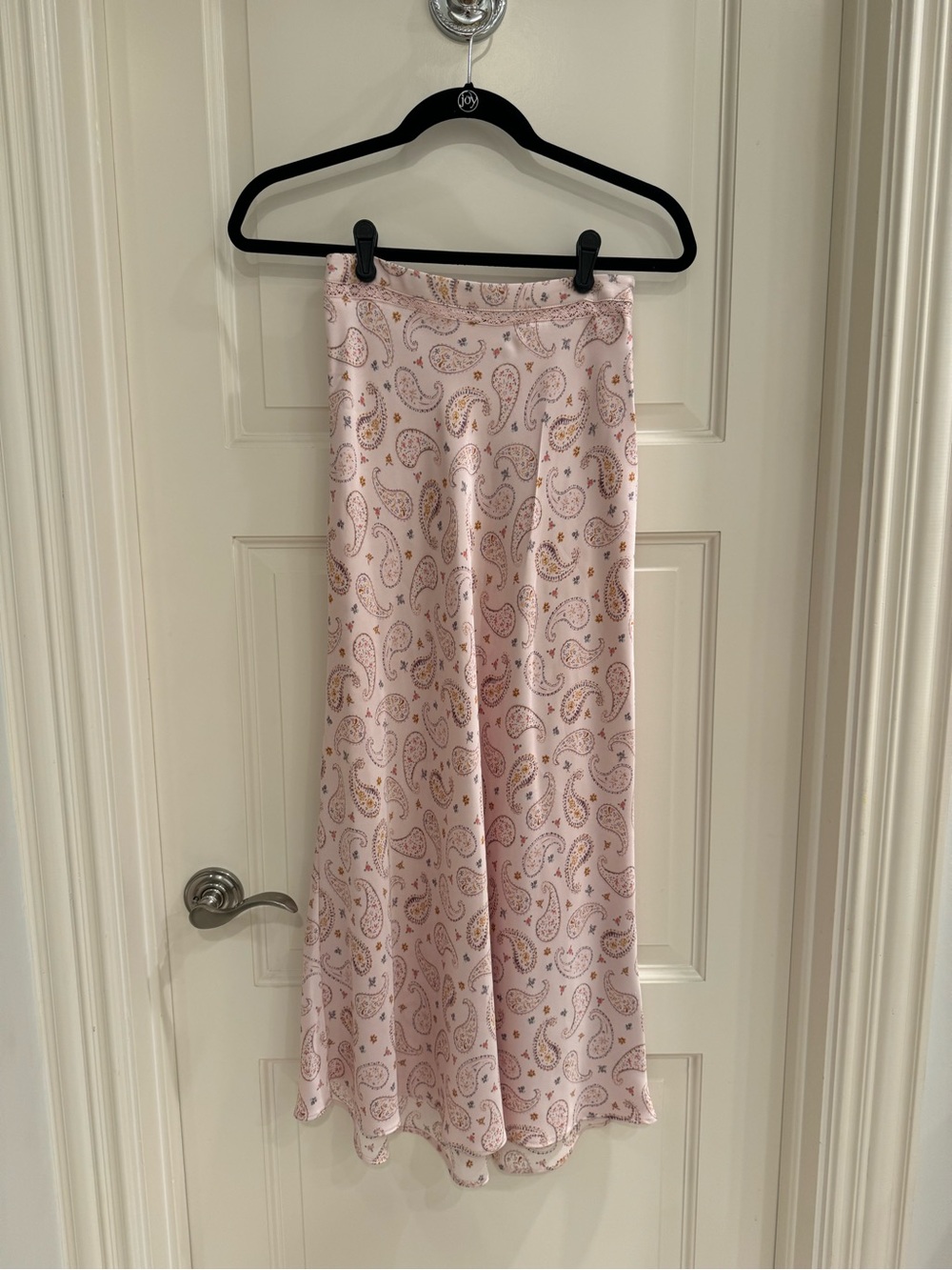 Zara Light Pink Floral Paisley Maxi Skirt